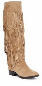 SAM EDELMAN Pendra Fringe Western Knee High Boots